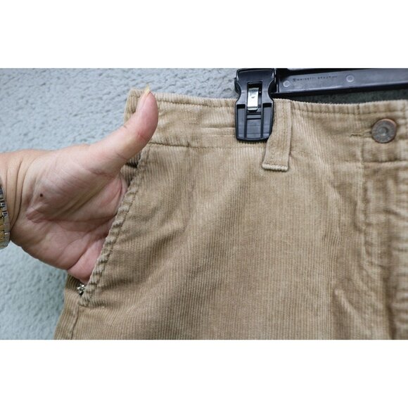 Eddie Bauer Tan Corduroy Stretch Skirt-Size 12-Pockets-Lagenlook - Picture 6 of 13